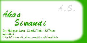 akos simandi business card